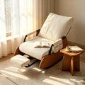 Detachable Footrest Rocking Chair,Rocking Chair with Foot Rest | Foldable Adjustable Indoor Reclining Rocker