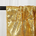 SquarePie Sequin Backdrop Curtain Not See Through Background for Wedding Party 8FT x 8FT Gold