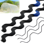 40 Pcs 6.6 ft PVC Coated Greenhouse Swing Spring Wire Greenhouse Spring Lock Wire for Fix Attachment Plastic Poly Film and Shade Cloth