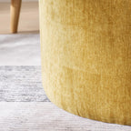 2-Piece Set Round Chenille Storage Ottoman, Equipped with a Drum Shaped Small Stool (style3)