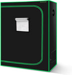 MELONFARM 4x2 Grow Tent, 48"x24"x72'' High Reflective 600D Diamond Mylar Canvas with Observation Window and Floor Tray for Hydroponic Indoor Plant Growing