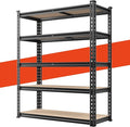 REIBII 72" Garage Shelving, Heavy Duty Storage Shelves 2000LBS, 5 Tier Metal Shelving Unit, Adjustable Garage Storage Shelves for Craft Warehouse Pantry Basement, 72'' * 35.5'' * 11.8''