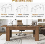 70.8"-110" Extendable Dining Table for 6-12 Person, Wooden Dining Room Table, Modern Extendable Table for Gatherings, Meeting for Small Kitchens, Dining Office Areas(Walnut)