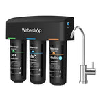 Waterdrop TSB-ALK 8 Layer Slightly Alkaline Under Sink Water Filter System, Reduces PFAS, PFOA/PFOS, Fluoride, Chlorine, Bad Taste & Odor, with Dedicated Faucet, Under Sink Water Filtration System