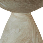 17.72" Cement End Tables for Patio,Faux Terrazzo Modern Small Round Side Accent Table,Tree Stump Garden Stool Drum Indoor and Outdoor,Marble