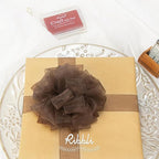 Ribbli Brown Organza Ribbon,1/2 Inches x Continuous 50 Yard, Brown Sheer Ribbon for Gift Wrapping,Cookie Wrapping,Wedding Decoration,All Crafting and Sewing
