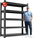 Garage Shelving,Storage Shelves,Adjustable 5 Tier Metal Heavy Duty Racks,Tool Utility Shelf Industrial for Garage Warehouse Basement,18" D x48 Wx78 H