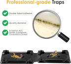 Qualirey 18 Pack Scorpion Glue Tray Traps, Adhesive Scorpion Killer Indoor, Pet and Children Safe, Repellent, Insect Traps Indoor, Sticky Bug Catcher for Basement, Bathrooms and Garage