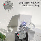 Pet Memorial Gifts for Loss of Dog Cat, Dog Memorial Crystal Suncatcher, Pet Passing Away Sympathy Gifts for Pet Lovers, Dogs Remembrance Rainbow Maker Ornament for Window Hanging, Garden, or Patio