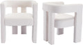Tmsan Boucle Accent Chairs Set of 2, Modern Barrel Dining Chairs, Sherpa Armchair Comfy Upholstered Side Chair for Living Room Kitchen Reception (Beige, Set of 2)