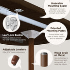 Chromcraft Table for 4 Person and 6 Person, Extendable Wooden Kitchen Room Table with 18" Extension Leaf (Walnut)