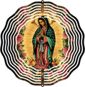 Virgin Mary Prayer Wind Spinner, Metal Wind Spinners Outdoor Indoor, Virgin Mary Rose Hanging Garden Decor for Outside, Stainless Wind Spinners for Yard and Garden 10 inch 3D (25.76X25 CM)