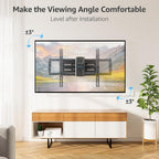 MOUNTUP Full Motion TV Wall Mount for 42-82'' TV, Holds 100lbs Fit 16" Stud | Full-motion TV mount tilts up 5° and down 10° for anti-glare, swivels ±45°, extends 15.7" and retracts 3" for space-saving