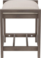 Hillsdale Furniture Amelia Vanity Stool, Antique Gray