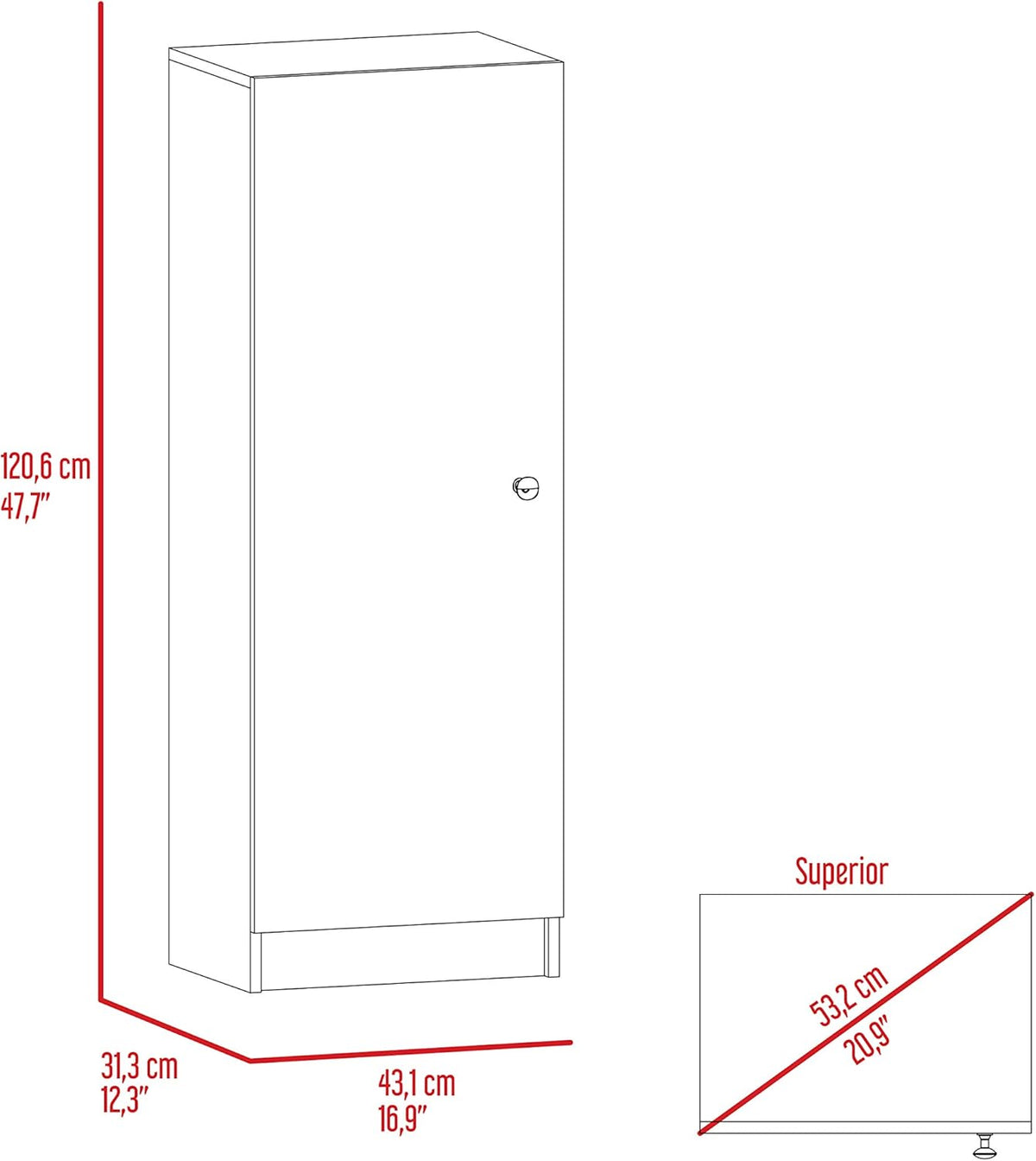 Rectangle Pantry Cabinet Black