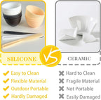 12Pcs Silicone Facial Mask Bowl DIY Face Mask Mixing Bowl for Home Salon Spa Face Skin Applicator Bowl with Stir Sticks, Black,White,Yellow