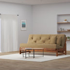 Nirvana Futons Arden Futon Set - Queen Size, Frame, 8" Mattress, Twill Khaki Cover