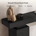 Tribesigns 63-Inch Long Console Table, Farmhouse Entryway Table Behind Couch, Wooden Foyer Stand Entry Station, Modern Hallway Accent Furniture for Living Room Decor, Entrance, Black