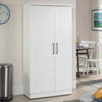 Sauder HomePlus Kitchen Storage Pantry Cabinet with Swing Door Storage and Adjustable Shelves, in Soft White finish