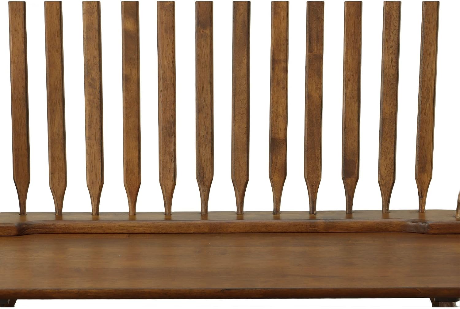 Carolina Chair & Table Farmhouse Windsor Bench – Traditional Style Spindle Back Multi-Step Finish Wooden Frame and Seat Modern Bench - 2 Person Seating Home Decorative Accent Furniture (American Oak)