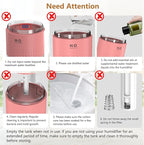 Portable Mini Humidifier, Auto Shut-Off, 2 Mist Modes, Quite, Small Humidifiers for Bedroom Travel Office Desk Plants (Pink)