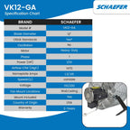 Schaefer VK12-GA VersaKool Air Circulator Fan, Ceiling Wall Mount & Aluminum Blade, 1470 CFM, 1/10 hp, Energy-Efficient Commercial Fan for Patio, Garage, Industrial & Workshop (Silver)