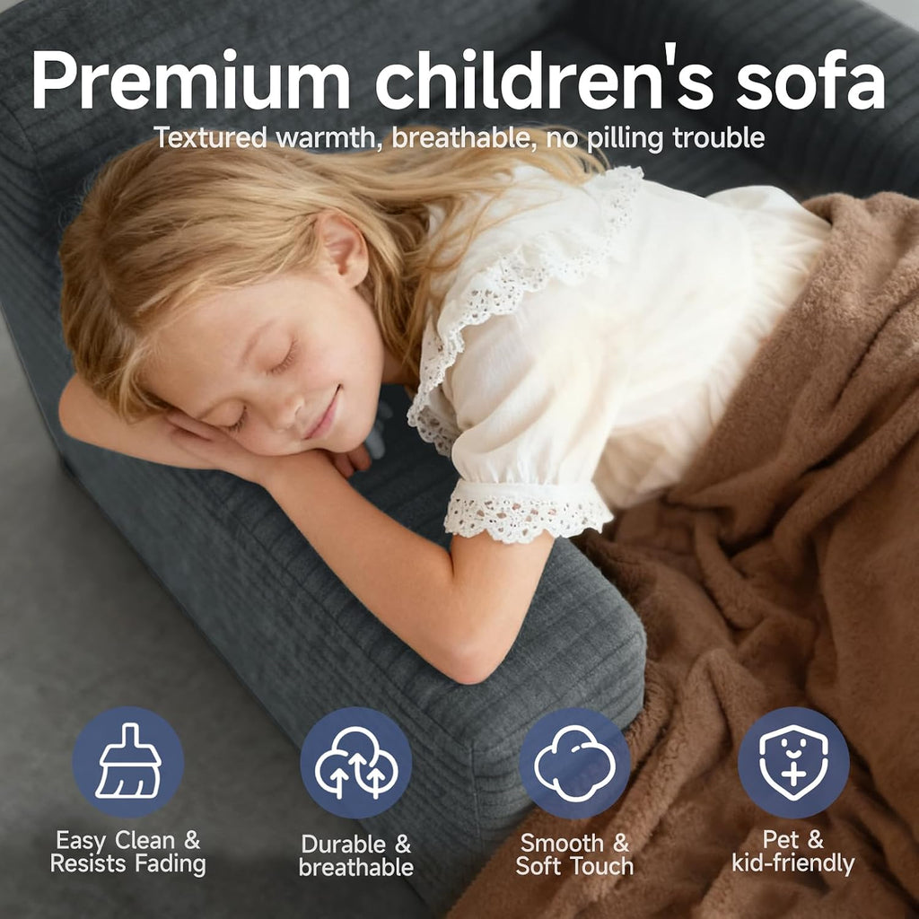 45" Cloud Chair, Corduroy Chaise Lounge Indoor | Single Sofa Bed, No Assembly, Ergonomic Support, Compact Size for Dorms, Apartments and Bedrooms,Reading Nooks & Study Spaces