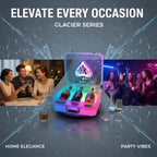 LED Wine Bottle Servicer Stand Champagne LED Display Box Rechargeable, Luminous Presenter for Nightclub, Bar, Party, Wedding, Tabletop Display（Capacity:3 Bottles 750ml）