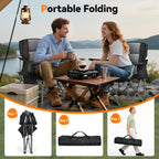 Camping Chairs, 2 Pack Oversized Heavy Duty Fully Padded Folding Chairs | with Cup Holder, Cooler Bag and Side Pocket, Support 400 LBS, Carry Bag Included, Versatile for Sports,Outdoors & Lawns