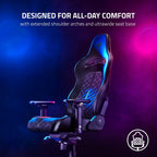 Razer Enki Gaming Chair, Built-in Lumbar Arch, All-Day Comfort, Black | Optimized Cushion Density, Dual-Textured, Eco-Friendly Synthetic Leather, Adjustable 152-degree Recline