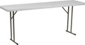 Flash Furniture 6 ft Plastic Folding Training Table, Granite White | Durable Construction, Commercial Use