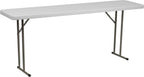 Flash Furniture 6 ft Plastic Folding Training Table, Granite White | Durable Construction, Commercial Use