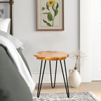Greenage Cedar Roots Naturally Live Edge Side Table 16" x 14" x 21" Height Natural Wood End Table for Living Room Bedroom Home Decor Wooden Plant Stand