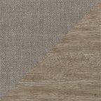Pemberly Row Contemporary Wood and Fabric Dining Bench, 63.5" Wide, Wire-Brushed Brownish Gray Finish, Light Gray Linen Upholstery, Nailhead Trim, Rustic Style Kitchen or Dining Room Seating
