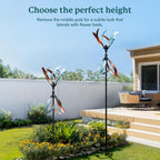 Wind Spinners Outdoor – Metal Large Wind Spinner with Stake for Yard and Garden, Garden Wind Sculptures & Spinners, Ideal Gift for Family (13'' W x 70.5'' H)