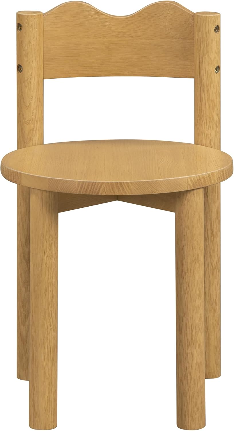 babyletto Ripple Play Table and Chairs Set in Natural Oak | GREENGUARD Gold Certified Wooden Kids Play Table & Chairs Set - Recommended For Ages 5-8, Ideal For Art & Play