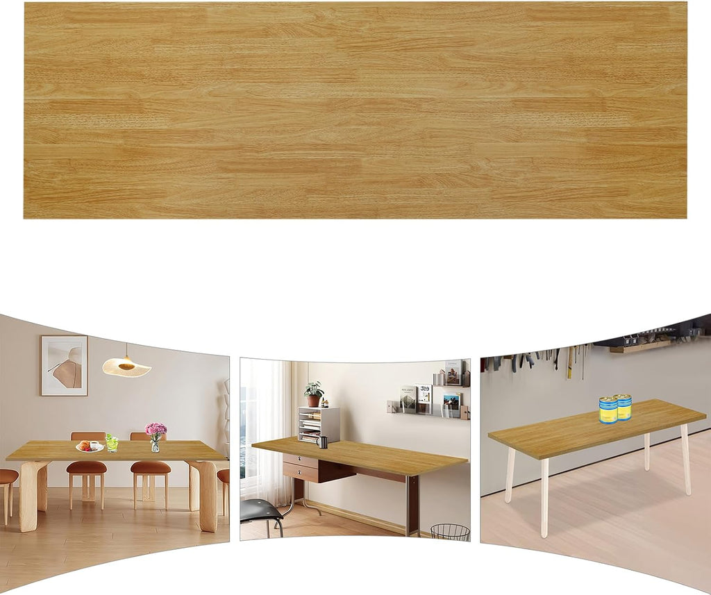 Butcher Block Countertop 70.86x23.62 Inch Plywood Rectangular Tabletop for Kitchen