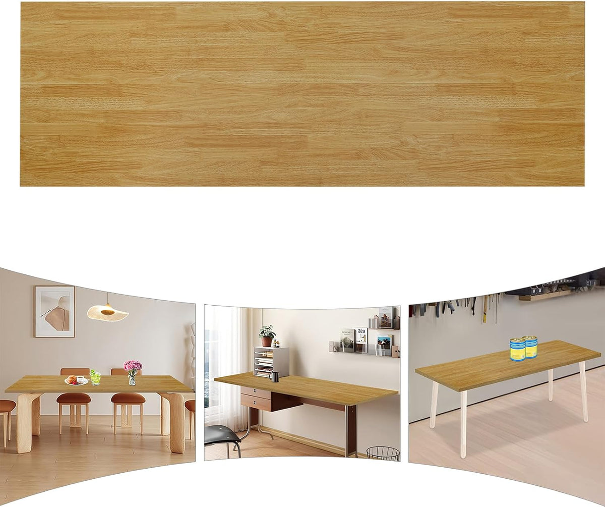 Butcher Block Countertop 70.86x23.62 Inch Plywood Rectangular Tabletop for Kitchen
