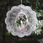 SPRING SONG Cat 3D Kinetic Wind Spinner for Yard and Garden Mirrored Stainless Steel Spinner Indoor and Outdoor Hanging Decor Crafts Ornament Gifts Kinetic Art Yard Garden Hanging Wind Spinner