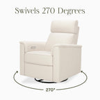 Namesake Willa Plus Power Glider Recliner w/Power Headrest in Performance Ivory Boucle, Water Repellent and Stain Resistant, Greenguard Gold and CertiPUR-US® Certified