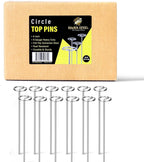 8 Gauge Circle Top Lanscape Pins - 85 Pack x 6 Inch Galvanised, Heavy Duty, Not Easy to Bend, Garden Stakes for Tarps, Lawn Turf, Weed Mats, More Holding Power (85 Pins)