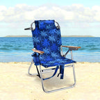 Backpack Beach Chairs for Adults Capacity 300 LBS high 5 Position Beach Chair with Pouch Straps Folding Lightweight Reclining Aluminum Wide Lay Flat Single