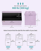 SONGMICS Foldable Storage Ottoman with Flipping Lid, 30 Inch Velvet Bench | Coffee Table, Folding Storage Bench for Bedroom, Entryway Shoe Bench, Hibiscus Purple, ISLAND Collection ULSF048PE01