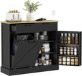 Hidden Trash Can Cabinet with Spice Rack