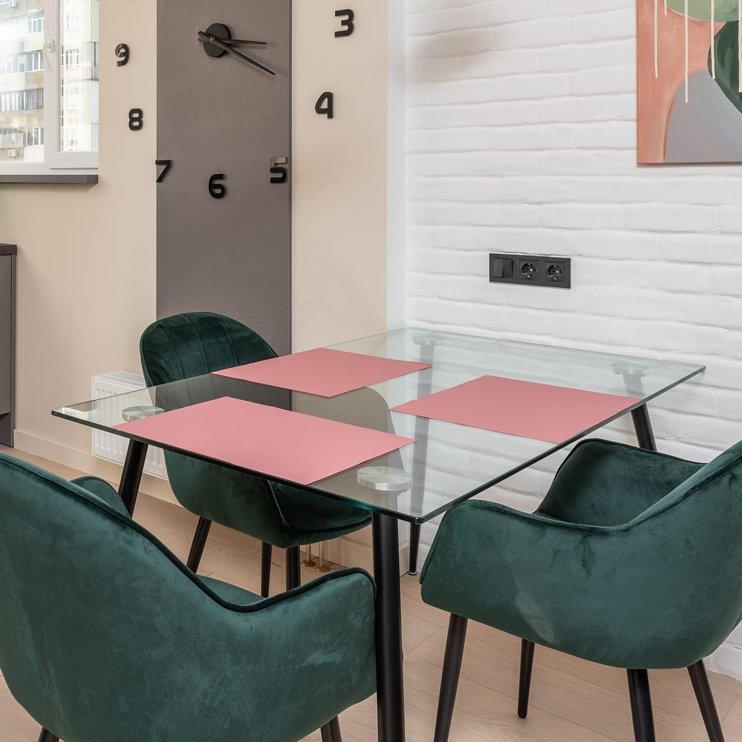 Glass Table Tops 1/8" Thick - 30" x 24" Rectangle Glass Tabletop with Seamed Edge - Replacement Tempered Glass Table top for Dining Table, Coffee Table, Office Table, Side Table