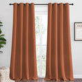 NICETOWN Halloween Burnt Orange Blackout Curtains for Sliding Door - 55 by 96, 2 Pieces, Blocking Out Sunlight Window Treatment Modern Design Grommet Curtain Panels for Dining Room