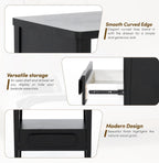 Modern Nightstand, Sustainable Hevea Premium Solid Wood Frame - Bedside Table - End Table with Ball Bearing Slide - Drawers Real Wooden Cabinet Organizer for Bedroom (Midnight Charcoal)