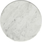 Coaster Home Furnishings Berkeley Round Marble Top Side Table White and Brown