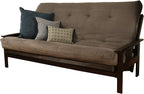 Kodiak Furniture Monterey Queen-size Futon, Espresso Finish with Suede Gray Mattress