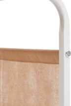 C-Shaped Side Table w/Wheels, C-Shaped Coffee Table, Bedside Side Table, Couch Table, Couch Tray Tables, Small End Table for Small Spaces, Living Room, Bedroom (White, Wood Color)